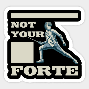 Note your Forte Vintage Saber Fencing Sword and Epee Fencer Sticker